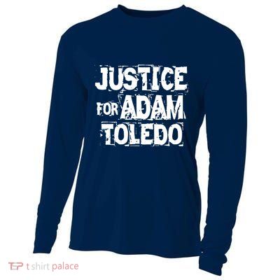 Justice for Adam Toledo BLM Black Lives Matter Cooling Performance Long Sleeve Crew