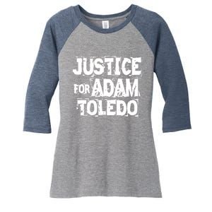 Justice for Adam Toledo BLM Black Lives Matter Women's Tri-Blend 3/4-Sleeve Raglan Shirt