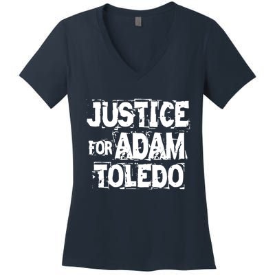 Justice for Adam Toledo BLM Black Lives Matter Women's V-Neck T-Shirt