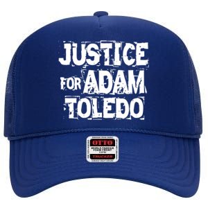 Justice for Adam Toledo BLM Black Lives Matter High Crown Mesh Back Trucker Hat