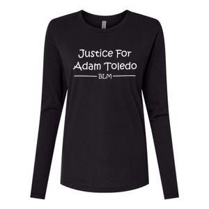 Justice For Adam Toledo BLM Hand Writing Womens Cotton Relaxed Long Sleeve T-Shirt