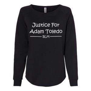 Justice For Adam Toledo BLM Hand Writing Womens California Wash Sweatshirt