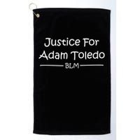 Justice For Adam Toledo BLM Hand Writing Golf Towel