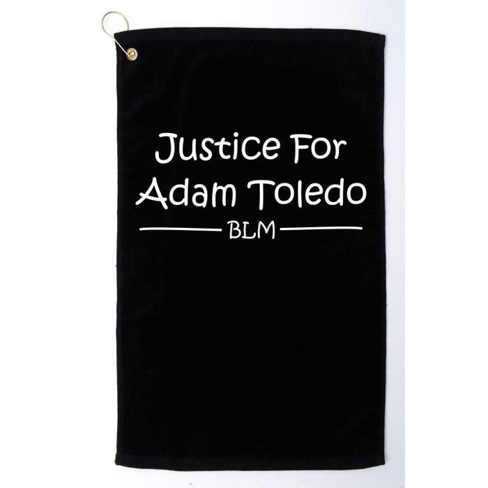 Justice For Adam Toledo BLM Hand Writing Golf Towel