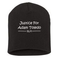 Justice For Adam Toledo BLM Hand Writing Short Acrylic Beanie