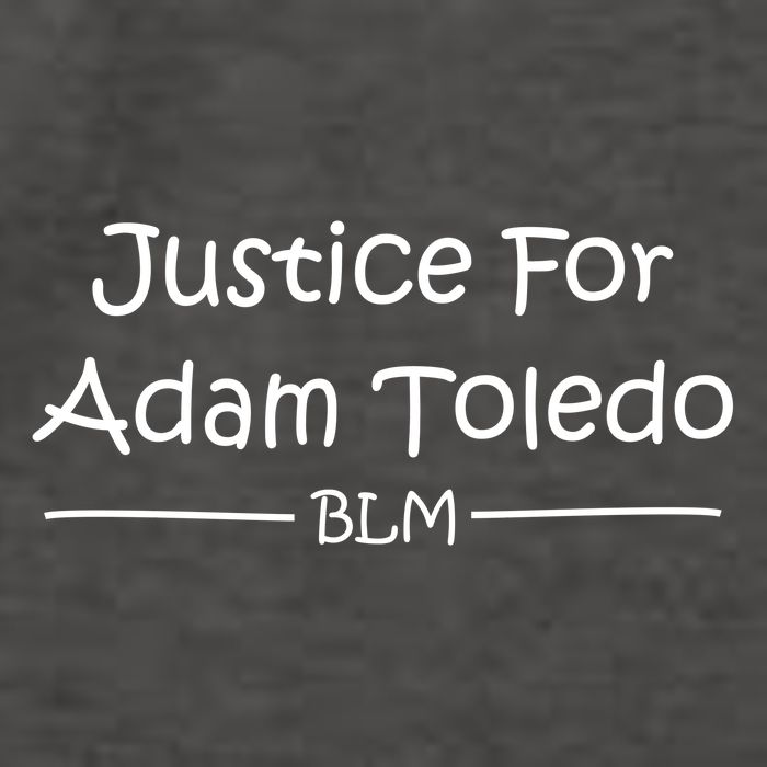 Justice For Adam Toledo BLM Hand Writing Vector Backpack