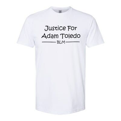 Justice For Adam Toledo BLM Hand Writing Softstyle CVC T-Shirt