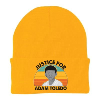 Justice For Adam Toledo Vintage Knit Cap Winter Beanie