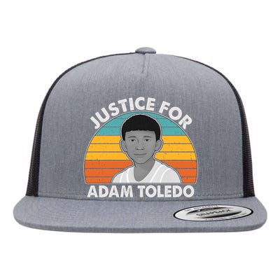 Justice For Adam Toledo Vintage Flat Bill Trucker Hat