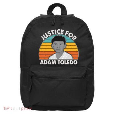 Justice For Adam Toledo Vintage 16 in Basic Backpack