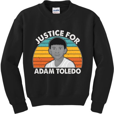 Justice For Adam Toledo Vintage Kids Sweatshirt
