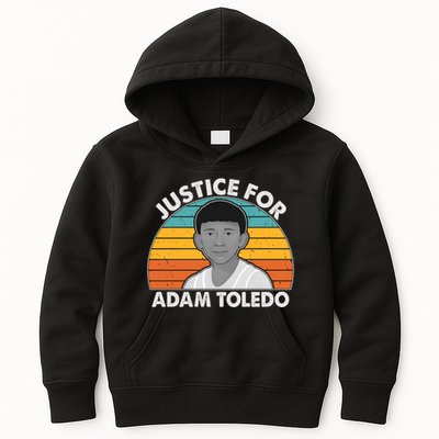 Justice For Adam Toledo Vintage Kids Hoodie
