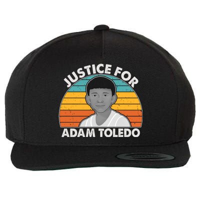 Justice For Adam Toledo Vintage Wool Snapback Cap