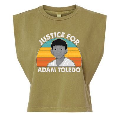 Justice For Adam Toledo Vintage Garment-Dyed Women's Muscle Tee