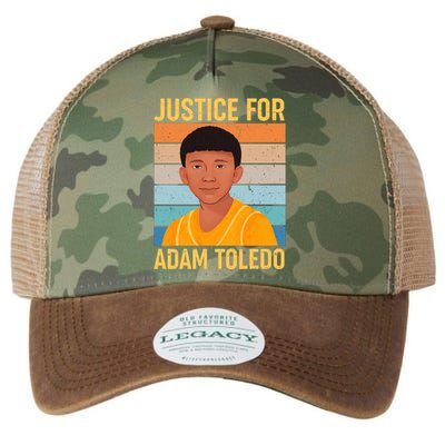 Justice For Adam Toledo Vintage Poster Legacy Tie Dye Trucker Hat