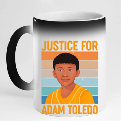 Justice For Adam Toledo Vintage Poster 11oz Black Color Changing Mug