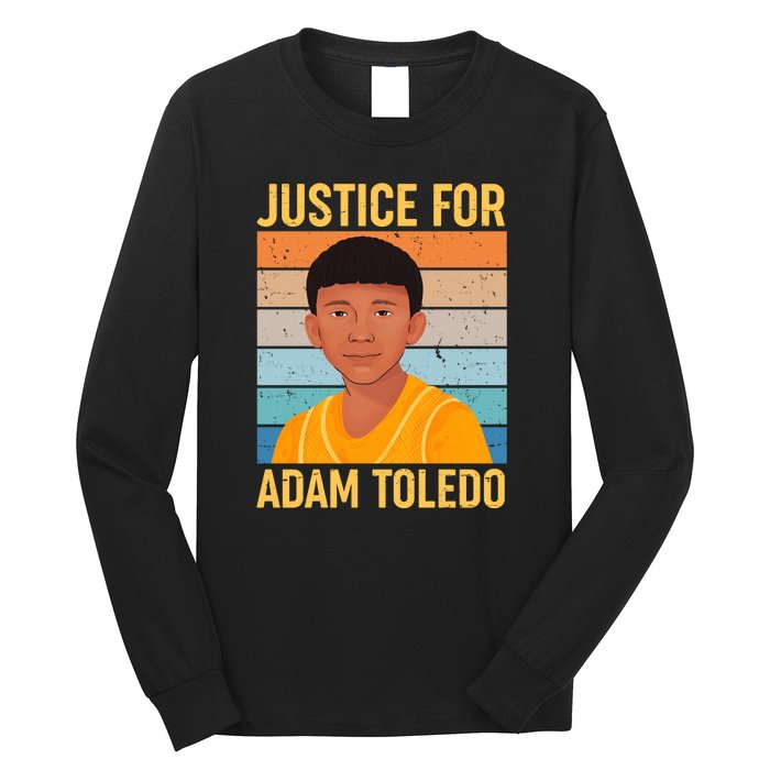 Justice For Adam Toledo Vintage Poster Long Sleeve Shirt