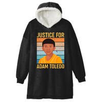 Justice For Adam Toledo Vintage Poster Hooded Wearable Blanket