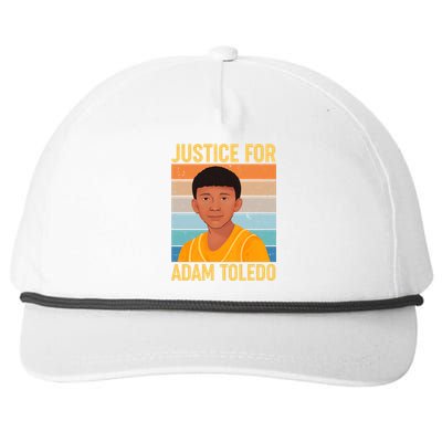 Justice For Adam Toledo Vintage Poster Snapback Five-Panel Rope Hat