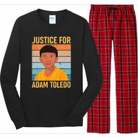 Justice For Adam Toledo Vintage Poster Long Sleeve Pajama Set