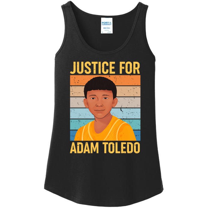 Justice For Adam Toledo Vintage Poster Ladies Essential Tank