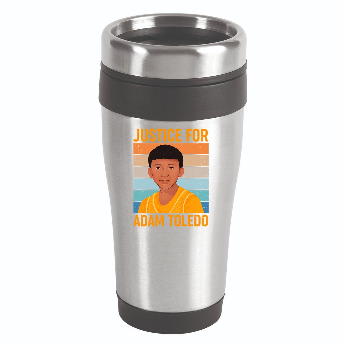 Justice For Adam Toledo Vintage Poster 16oz Travel Tumbler