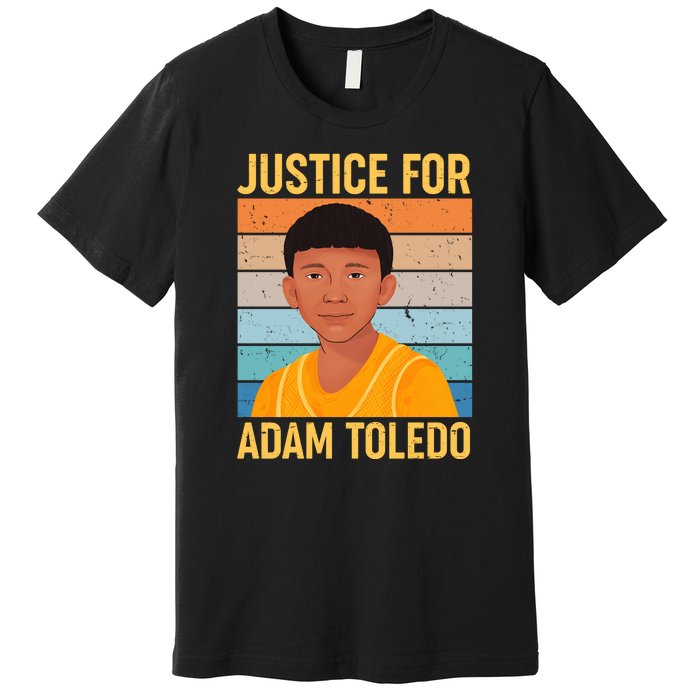 Justice For Adam Toledo Vintage Poster Premium T-Shirt