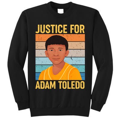 Justice For Adam Toledo Vintage Poster Tall Sweatshirt