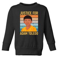 Justice For Adam Toledo Vintage Poster Toddler Sweatshirt