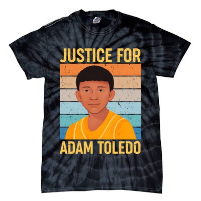 Justice For Adam Toledo Vintage Poster Tie-Dye T-Shirt
