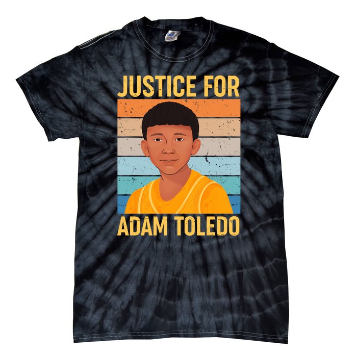 Justice For Adam Toledo Vintage Poster Tie-Dye T-Shirt