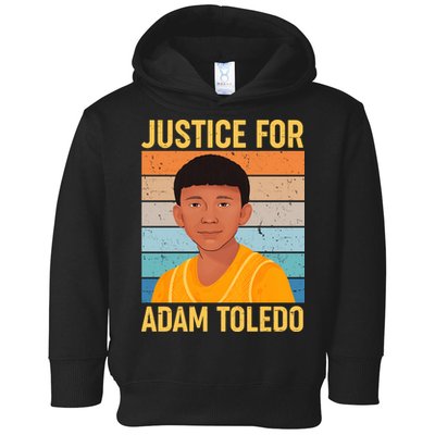 Justice For Adam Toledo Vintage Poster Toddler Hoodie