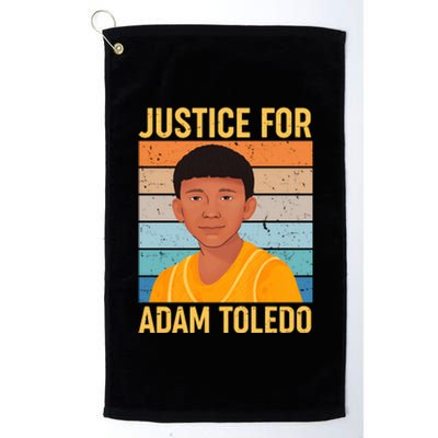 Justice For Adam Toledo Vintage Poster Platinum Collection Golf Towel