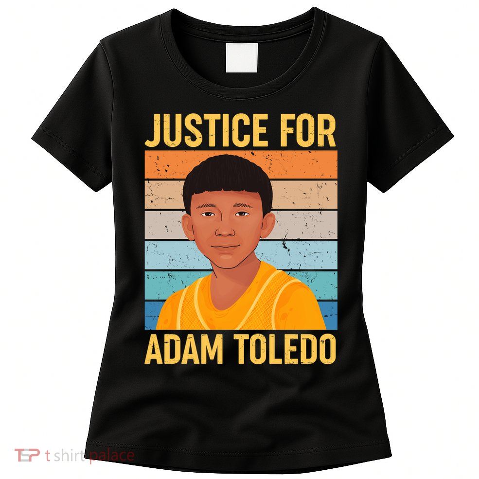 Justice For Adam Toledo Vintage Poster Womens T-Shirt