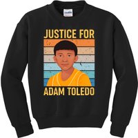 Justice For Adam Toledo Vintage Poster Kids Sweatshirt