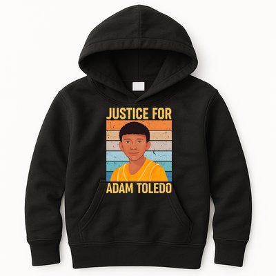 Justice For Adam Toledo Vintage Poster Kids Hoodie