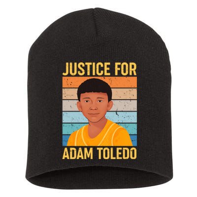 Justice For Adam Toledo Vintage Poster Short Acrylic Beanie