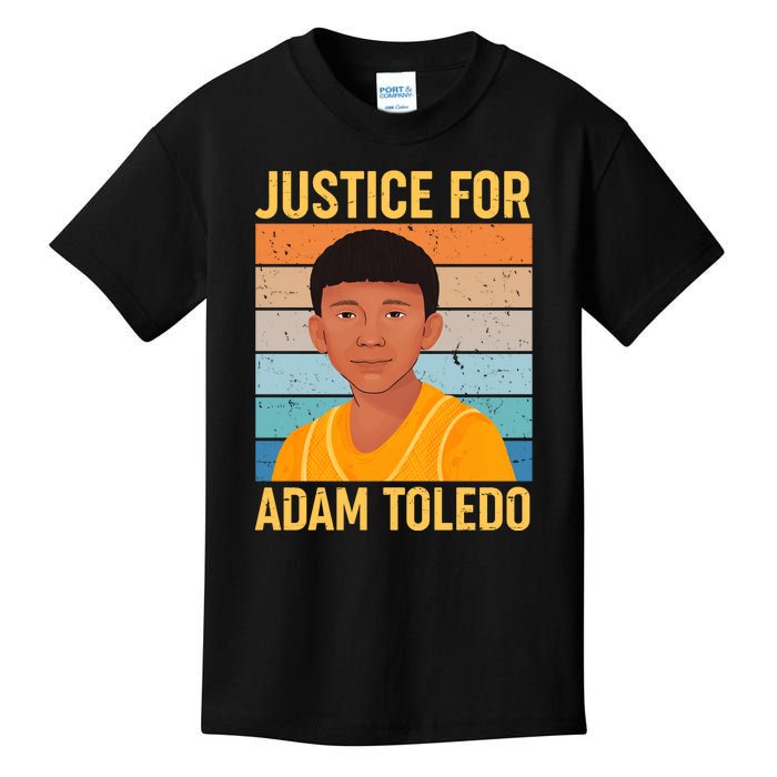 Justice For Adam Toledo Vintage Poster Kids T-Shirt