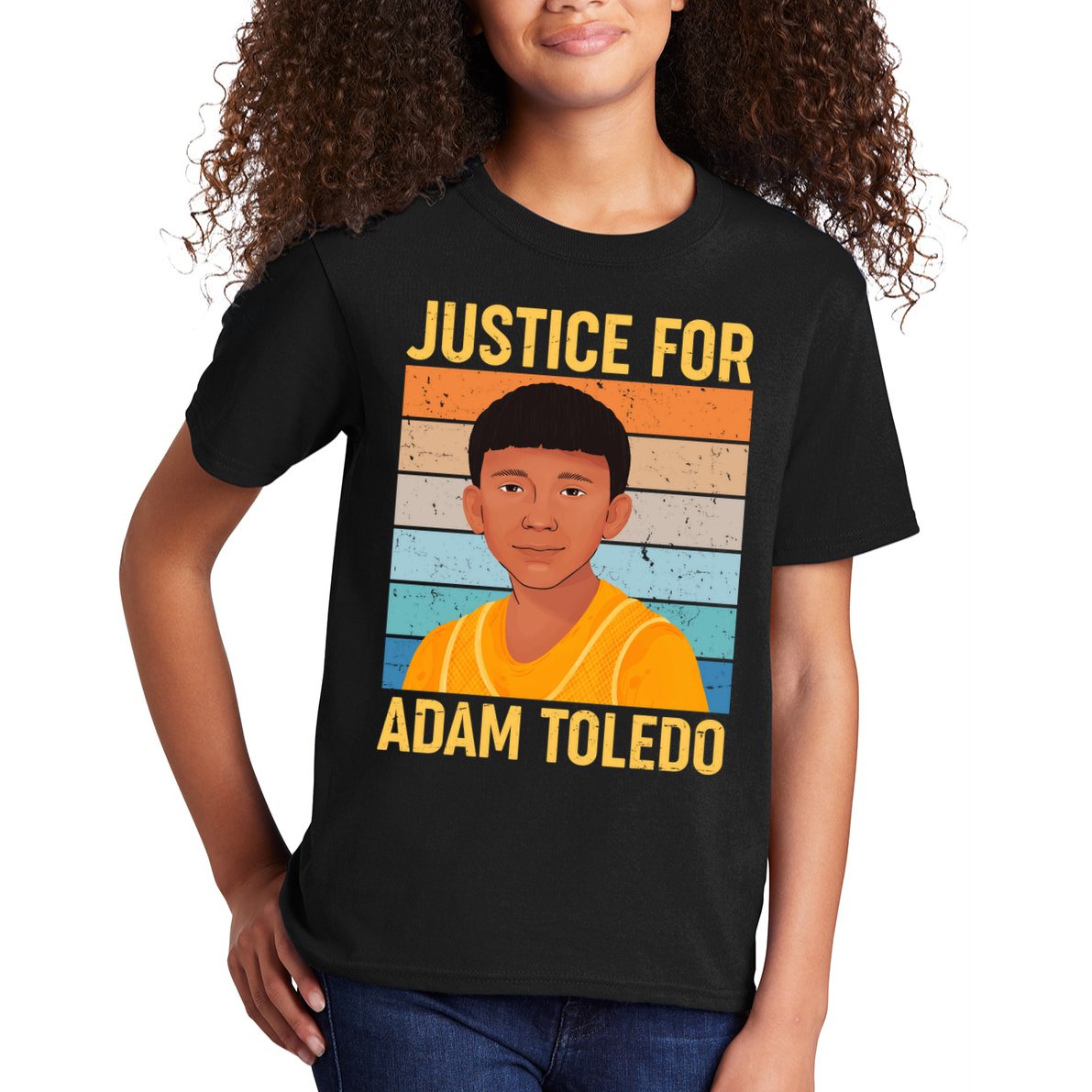 Justice For Adam Toledo Vintage Poster Kids T-Shirt