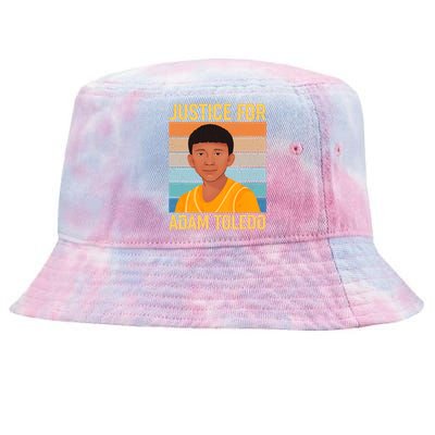 Justice For Adam Toledo Vintage Poster Tie-Dyed Bucket Hat