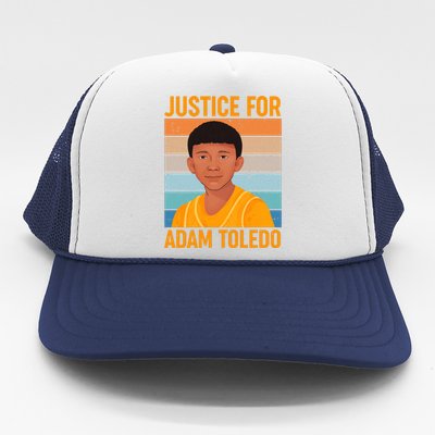 Justice For Adam Toledo Vintage Poster Trucker Hat