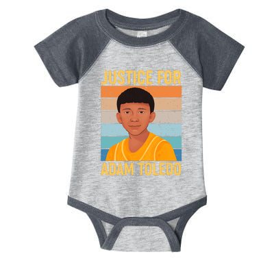 Justice For Adam Toledo Vintage Poster Infant Baby Jersey Bodysuit