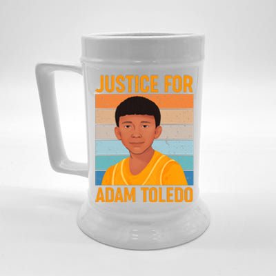 Justice For Adam Toledo Vintage Poster Beer Stein