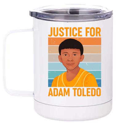 Justice For Adam Toledo Vintage Poster 12 oz Stainless Steel Tumbler Cup