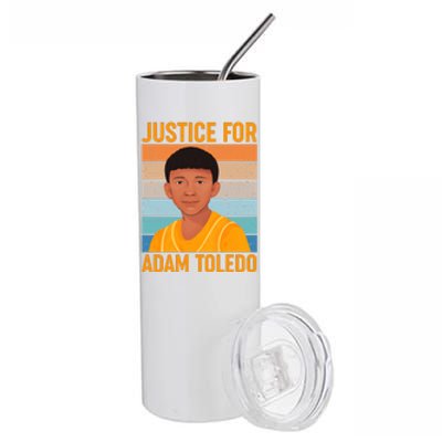 Justice For Adam Toledo Vintage Poster Stainless Steel Tumbler