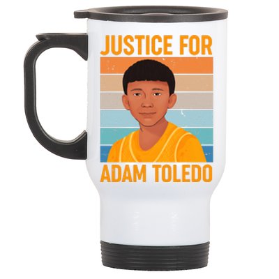 Justice For Adam Toledo Vintage Poster Stainless Steel Travel Mug