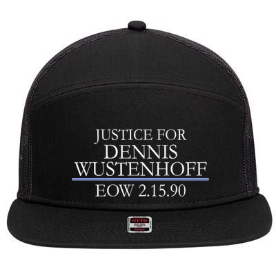 Justice For Dennis Wustenhoff EOW 2-15-90 7 Panel Mesh Trucker Snapback Hat