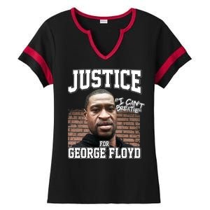 Justice For George Floyd BLM Ladies Halftime Notch Neck Tee