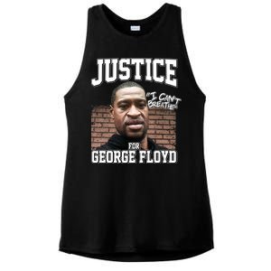 Justice For George Floyd BLM Ladies PosiCharge Tri-Blend Wicking Tank