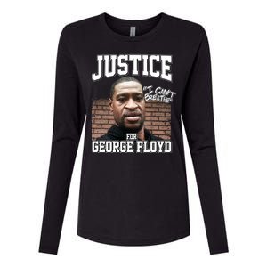 Justice For George Floyd BLM Womens Cotton Relaxed Long Sleeve T-Shirt